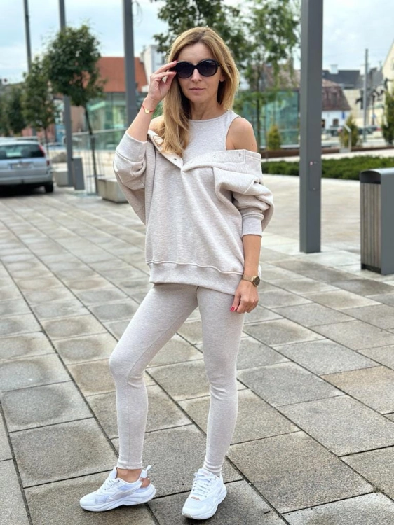 Premium Cotts Melange Beige