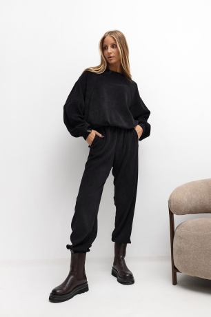  Komplet Wera  sztruksowy Lenoshka czarny 