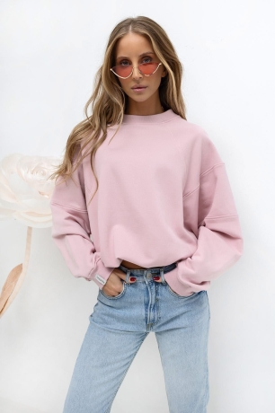 Bluza nieocieplana Wera  Lenoshka  pudrowy róż 