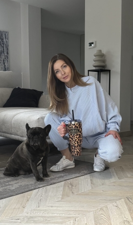  Komplet Wera  sztruksowy Lenoshka Błękitny szerszy  prążek  